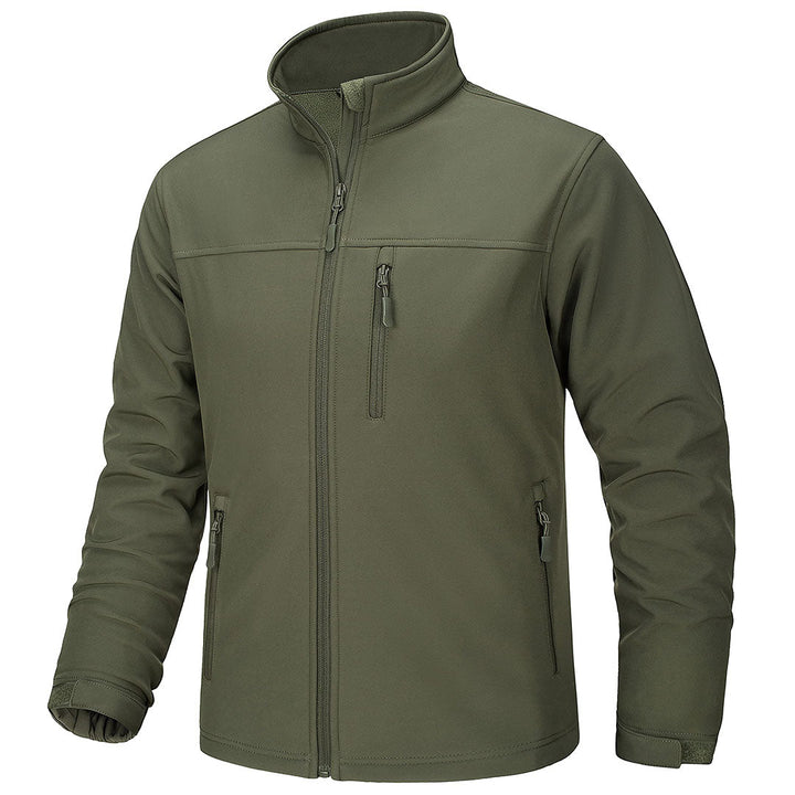 TACVASEN Men's Softshell Fleece Lined Water Resistant Outdoor Tactical Jackets - Men's Jackets