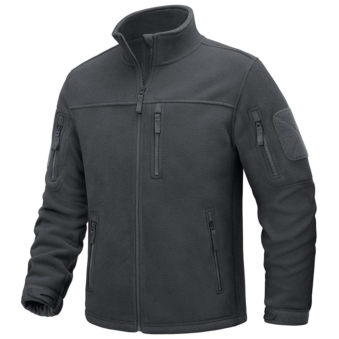 Men's Tactical Jackets Full Zip Coat with Pockets - TACVASEN