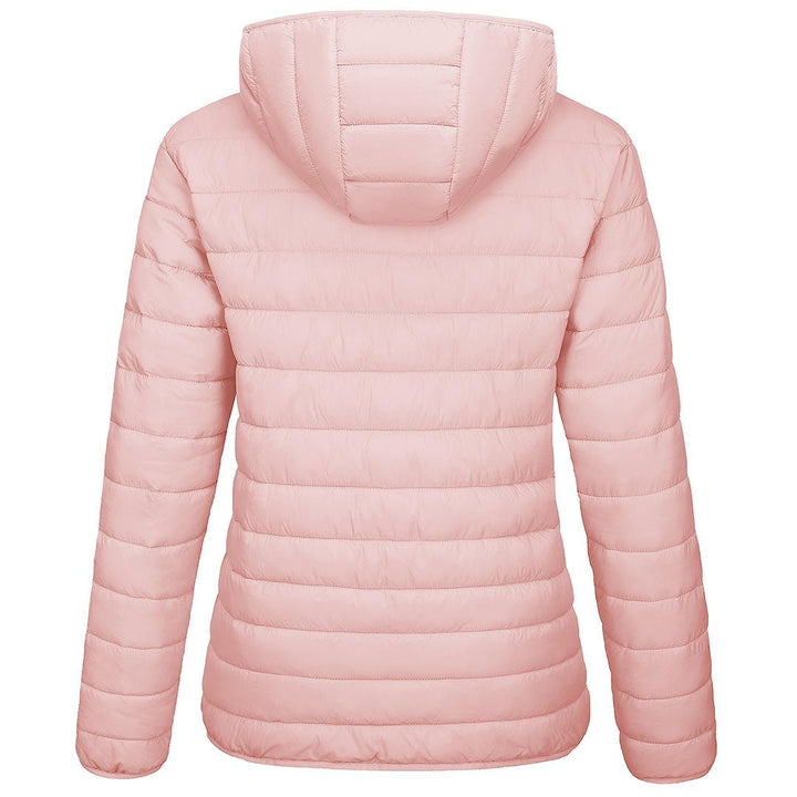 Women's Lightweight Puffer Full-zip Water-Resistant Winter Coat with Hood - Women's Jackets