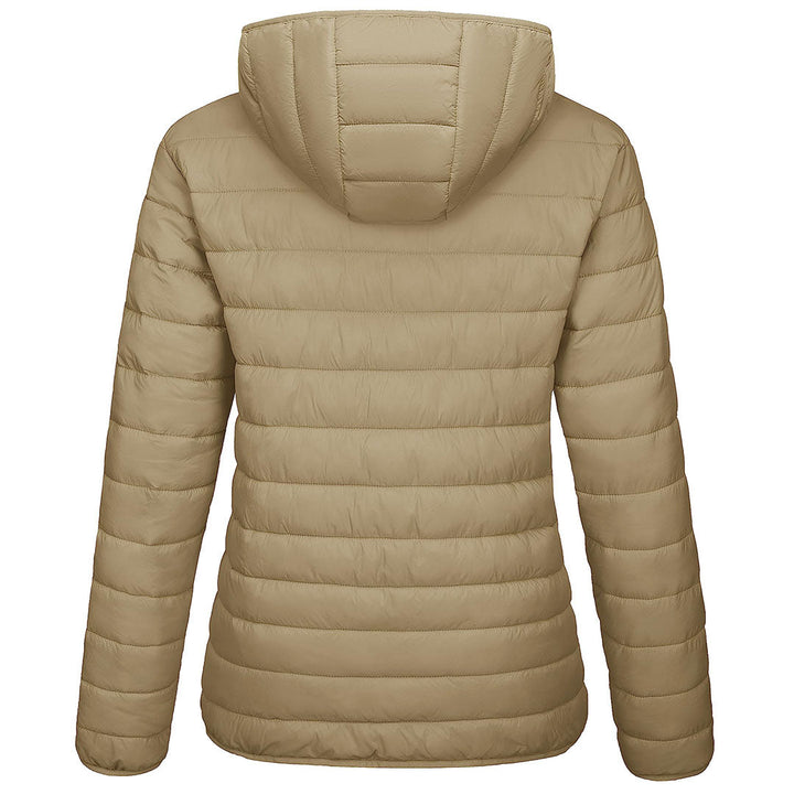 Women's Lightweight Puffer Full-zip Water-Resistant Winter Coat with Hood - Women's Jackets