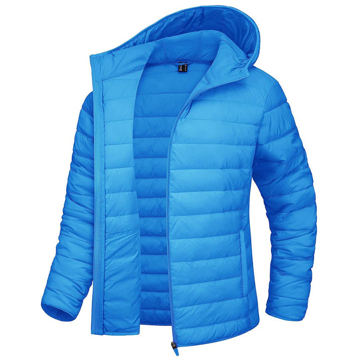 Women's Lightweight Puffer Full-zip Water-Resistant Winter Coat with Hood - Women's Jackets