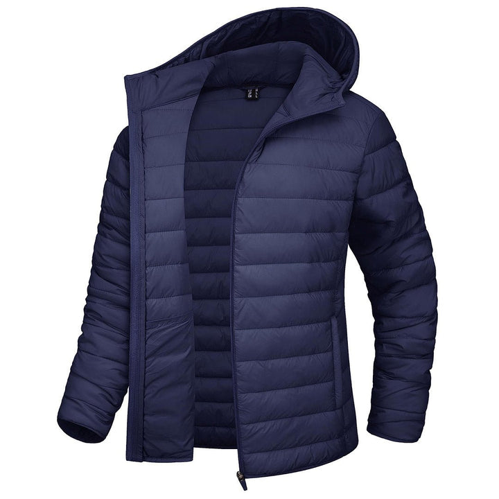 Women's Lightweight Puffer Full-zip Water-Resistant Winter Coat with Hood - Women's Jackets