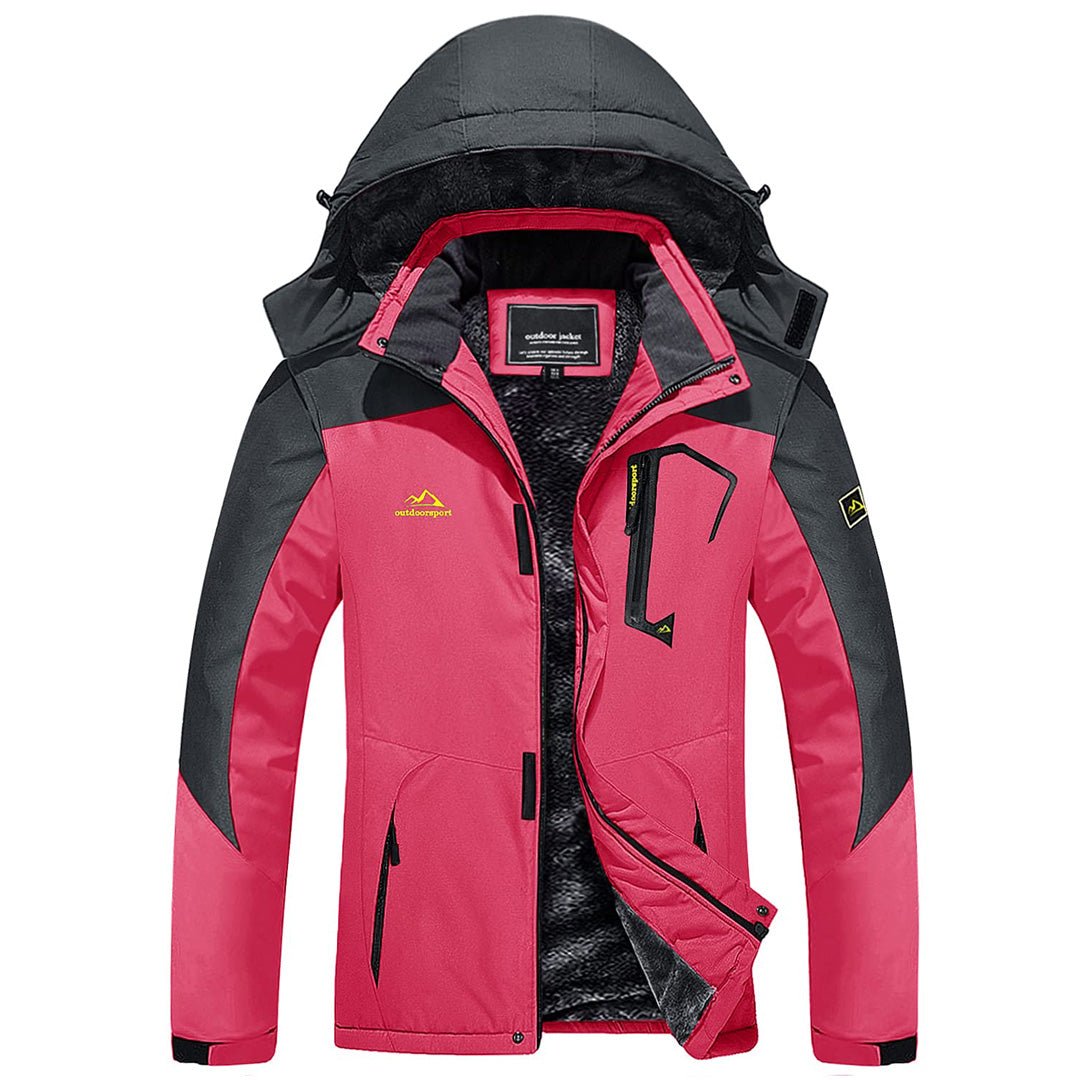 TACVASEN Blue Black Insulated Fleece Lined Winter Hiking Jacket