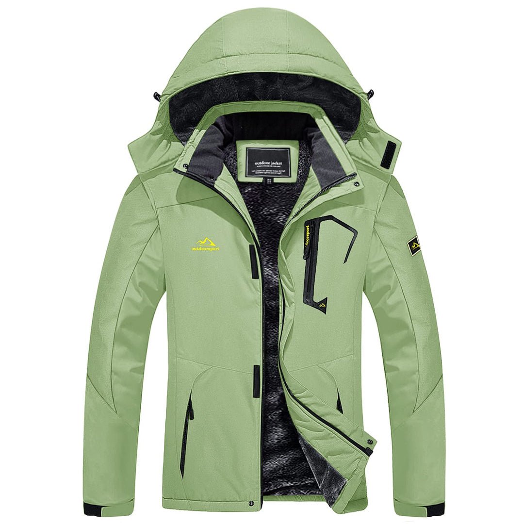TACVASEN Blue Black Insulated Fleece Lined Winter Hiking Jacket