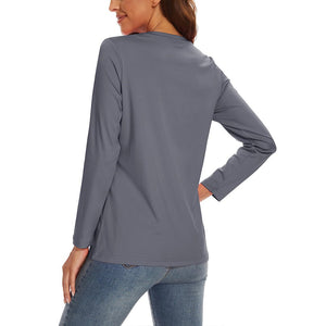 TACVASEN Black Women's UPF 80+ Athletic Rashguard Long Sleeve Shirt