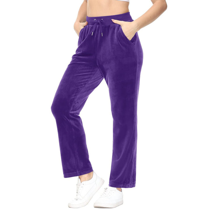 Women's Velvet Casual Jogger Sweatpants - Women's Pants