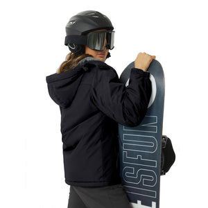 TACVASEN Black Insulated Fleece Lined Winter Hiking Jacket